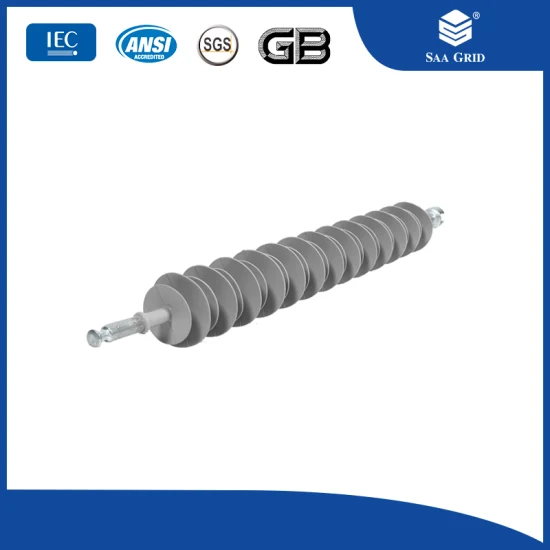 Tension composite de qualité supérieure, polymère galvanisé, tige longue en silicone, isolant en caoutchouc 115kv